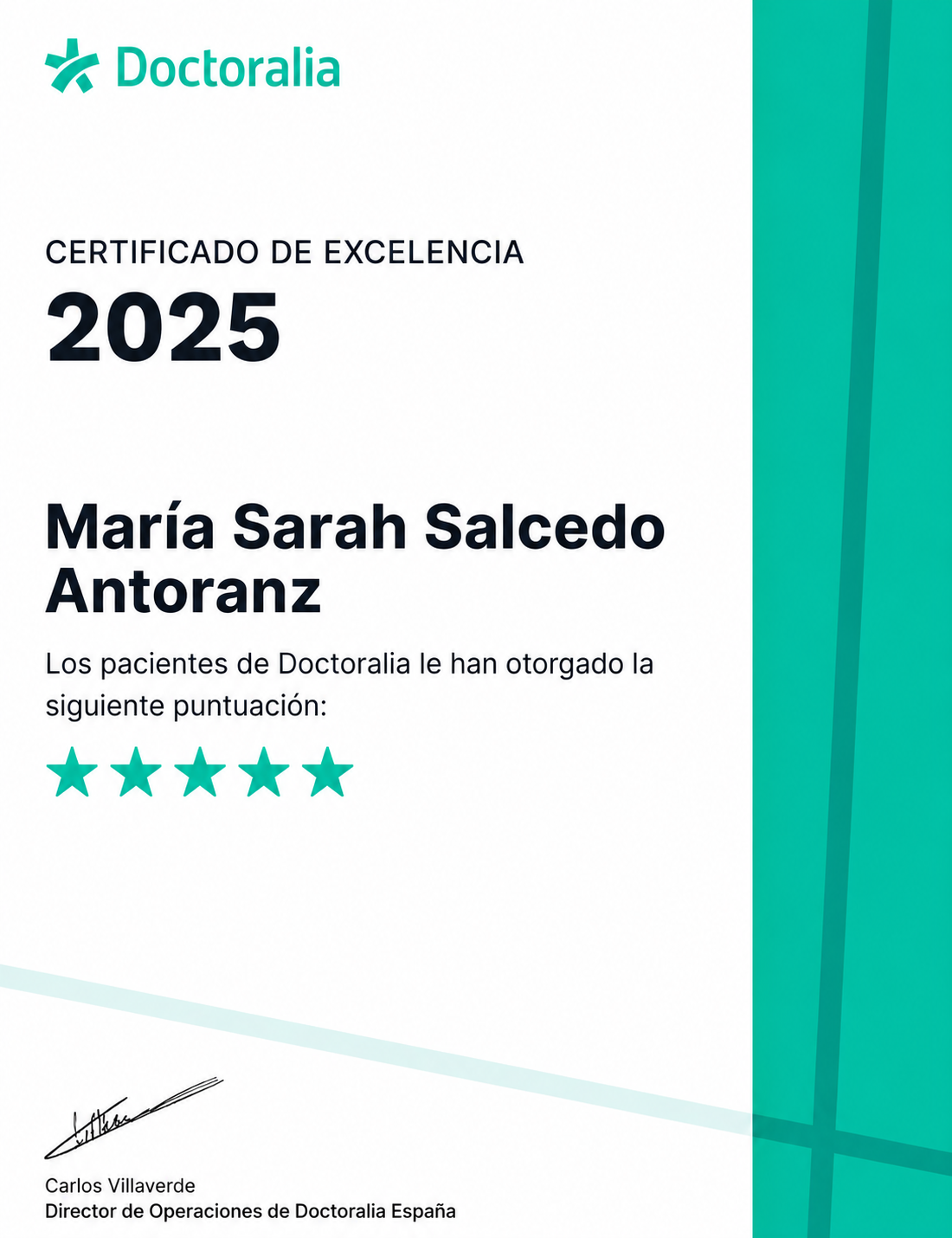 Certificado Excelencia Doctoralia 2025